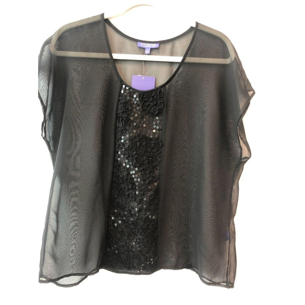 Vivienne Tam XL Black Polyester Shirt (NWT)